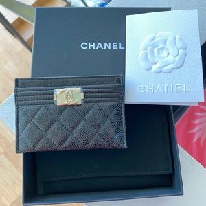 Chanel Boy Flat Card Holder
